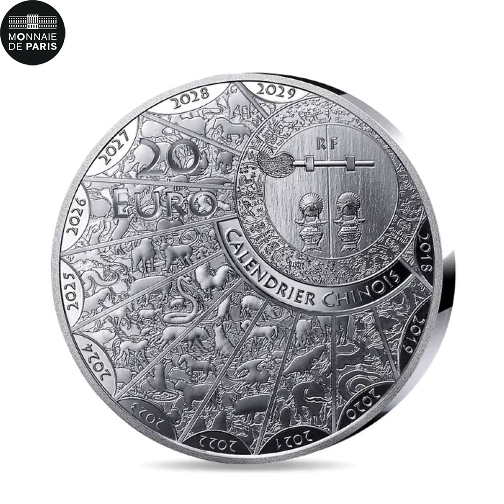 Francia, 20 Euro, Calendrier Chinois, Année du Cheval Haut Relief - 1 Oz, 2026
