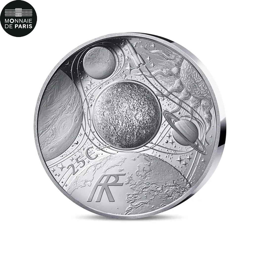 Francia, 25 Euro, L'Odyssée Spatiale, Thomas Pesquet, 2025, Monnaie de Paris