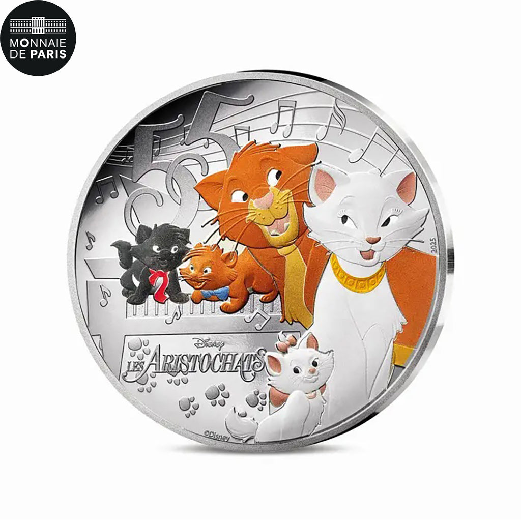 France, Disney, Les Aristochats, 10 Euro, BE, 2025, Monnaie de Paris, Silver