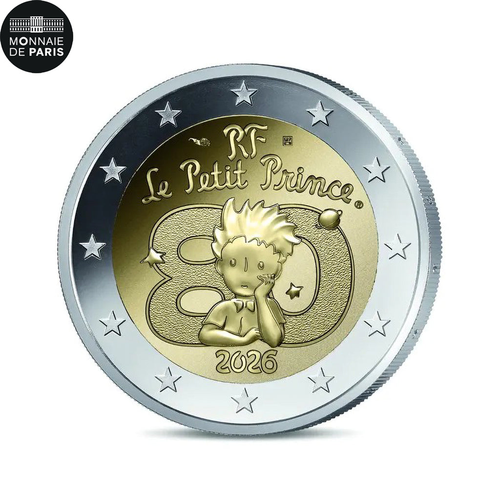 Francia, 2 Euro, 80 Ans du Petit Prince, BE, 2026, Monnaie de Paris
