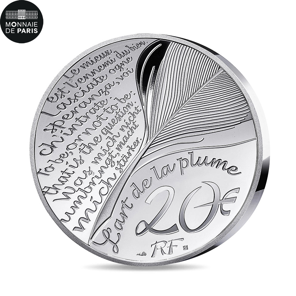Francia, 20 Euro, Art De La Plume, Agatha Christie, BE, 2026, Monnaie de Paris