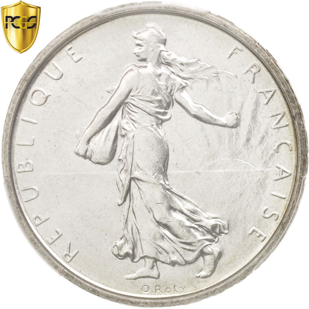 France, 5 Francs, Semeuse, 1961, Paris, Silver, PCGS, MS65, Gadoury:770, KM:926