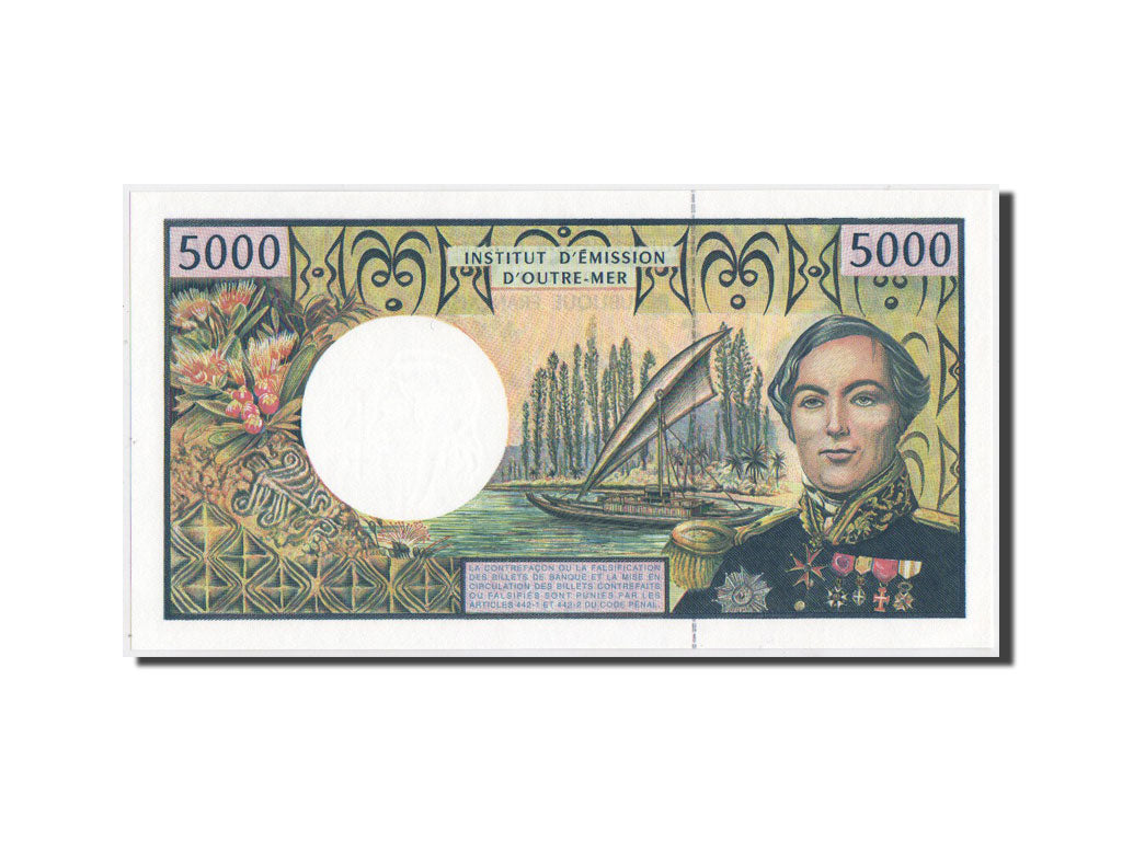 Banconote, Francia d’oltremare, 5000 Francs, 1996, KM:3a, 1996, FDS