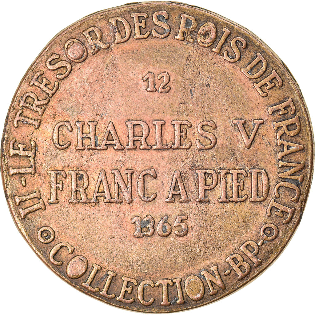 France, Token, Collection BP, Franc à Pied, Charles V, History, AU(55-58)