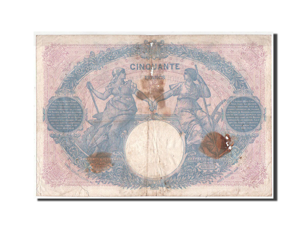 Biljet, Frankrijk, 50 Francs, 1921, 12.03.1921, B, Fayette:14.34, KM:64f