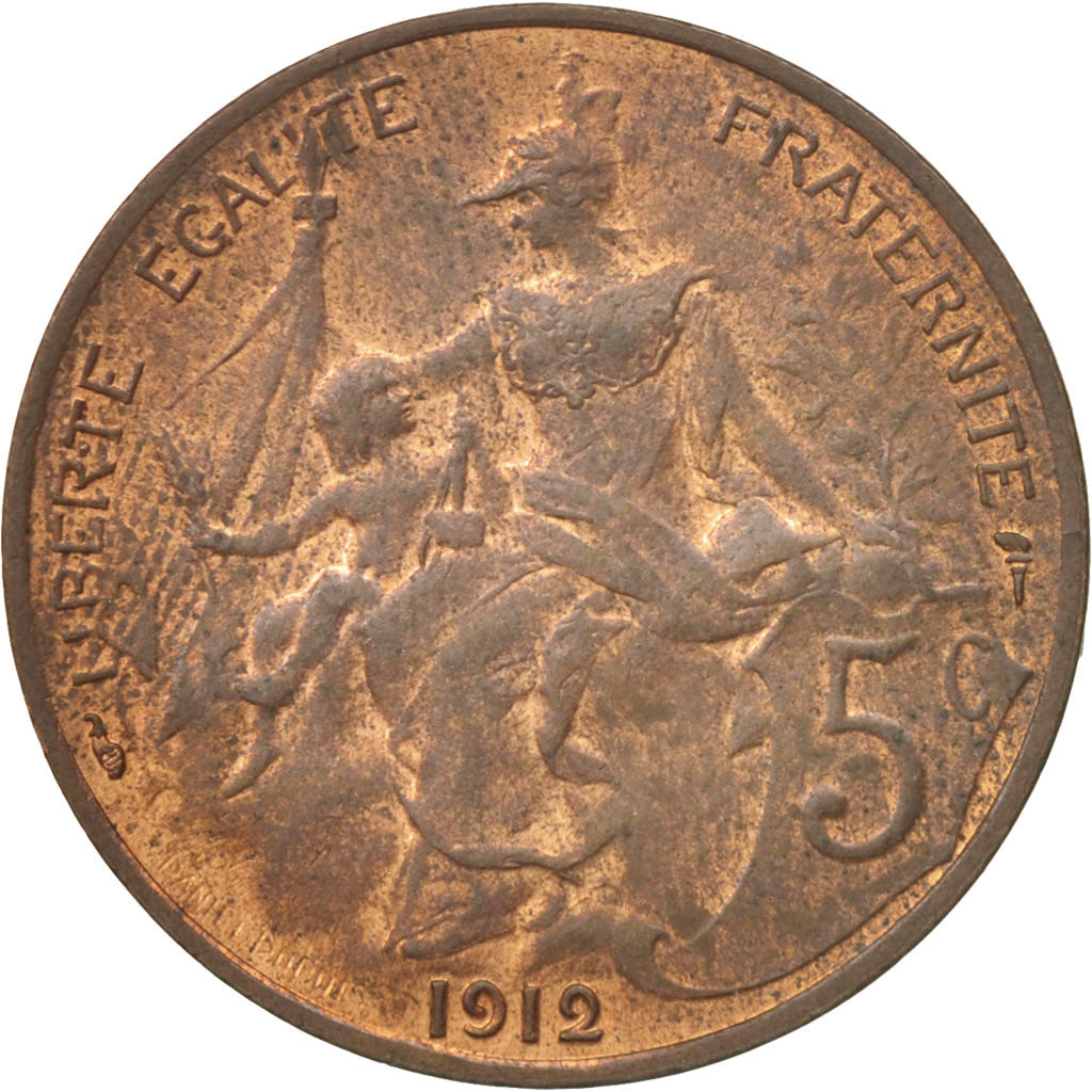 Monnaie, France, Dupuis, 5 Centimes, 1912, Paris, TTB+, Bronze, KM:842