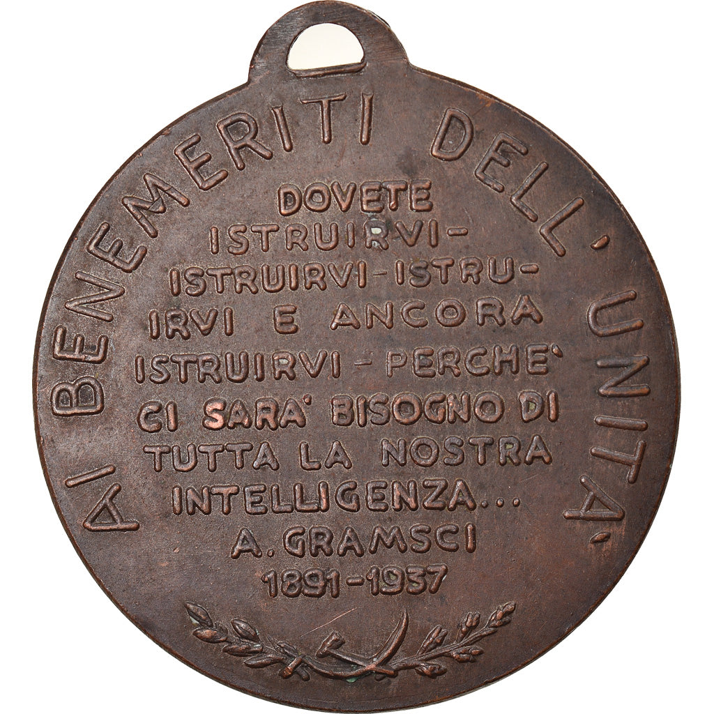 Italie, Médaille, Al Benemeriti dell' Unita, 1937, Clementi, SUP, Bronze