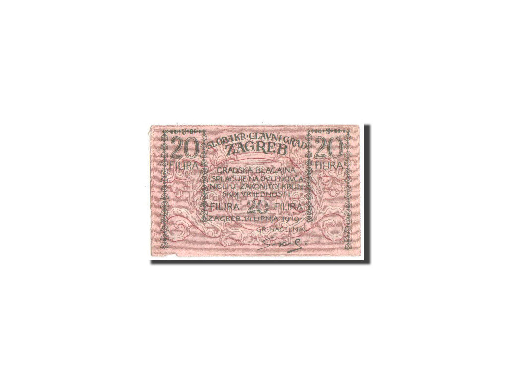 Banknote, Yugoslavia, 20 Filira, 1919, Undated, EF(40-45)