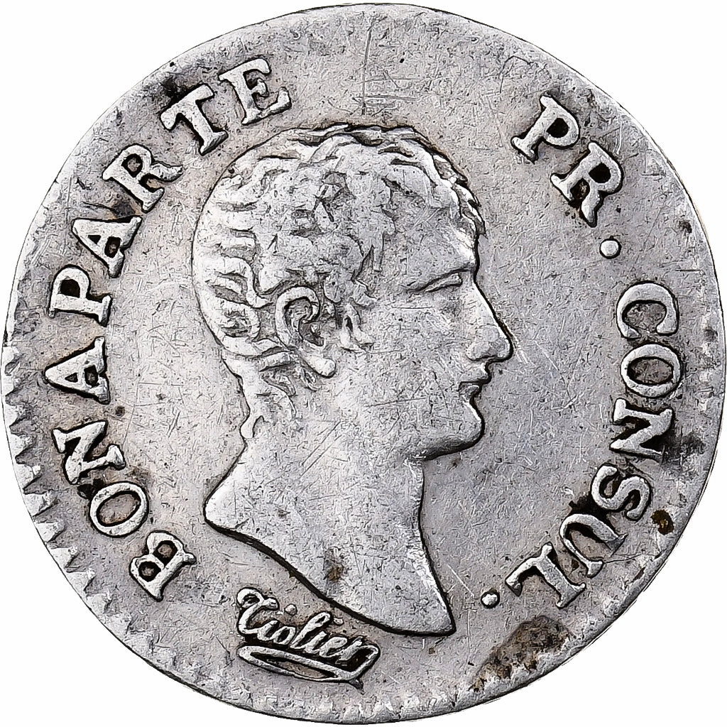 France, Napoléon Bonaparte, 1/4 Franc, An 12, Bayonne, Argent, TB+