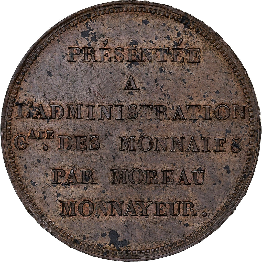 Frankreich, Charles X, 2 Francs, 1824, Paris, ESSAI, Bronze, VZ+, Gadoury:516b