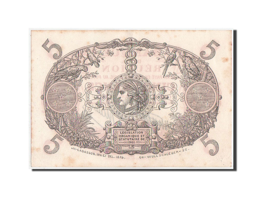 Banconote, Réunion, 5 Francs, 1938, KM:14, SPL-