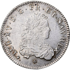 Francia, Louis XV, 1/3 écu de France, 1721, Bayonne, réformé, Plata, MBC+