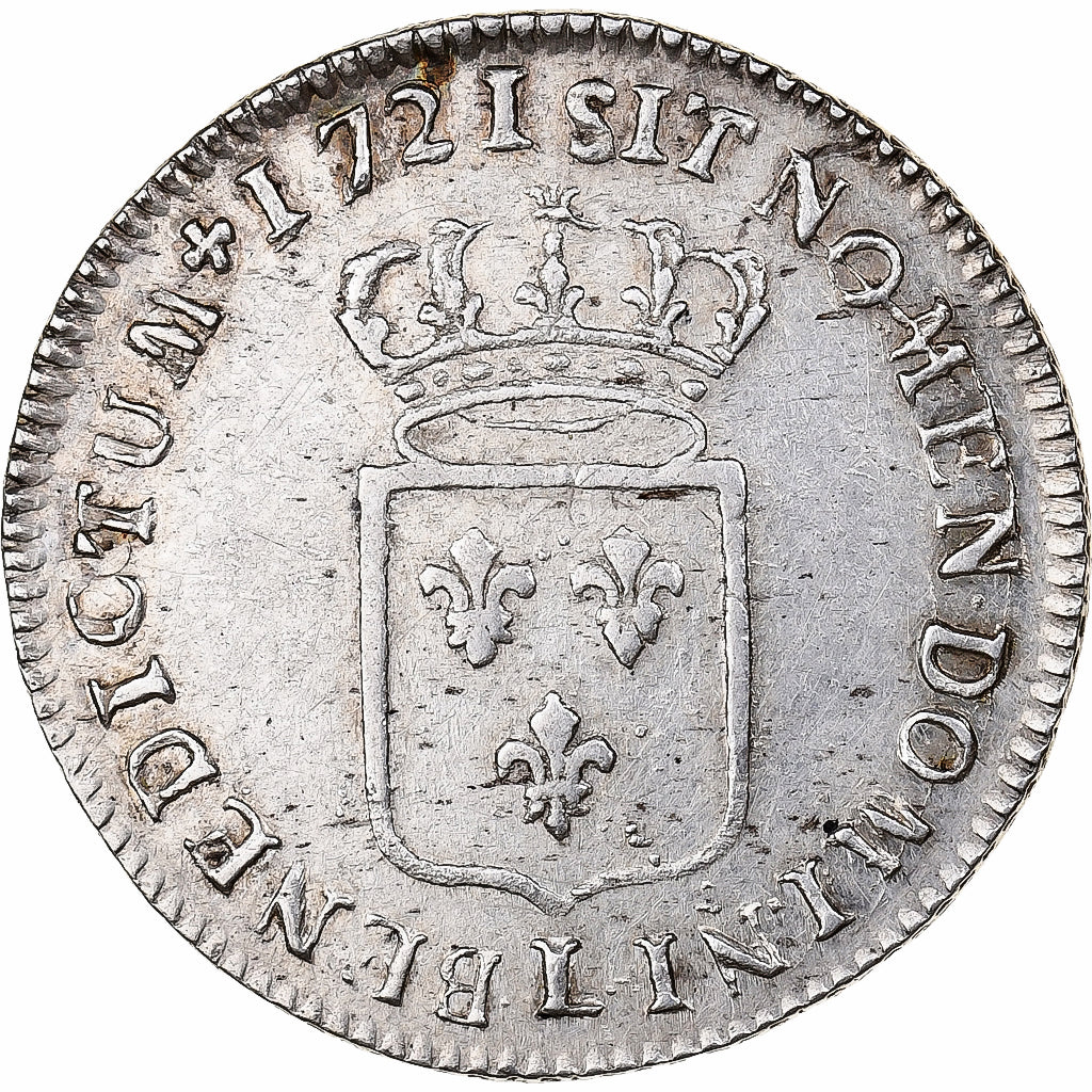 Francia, Louis XV, 1/3 écu de France, 1721, Bayonne, réformé, Argento, BB+