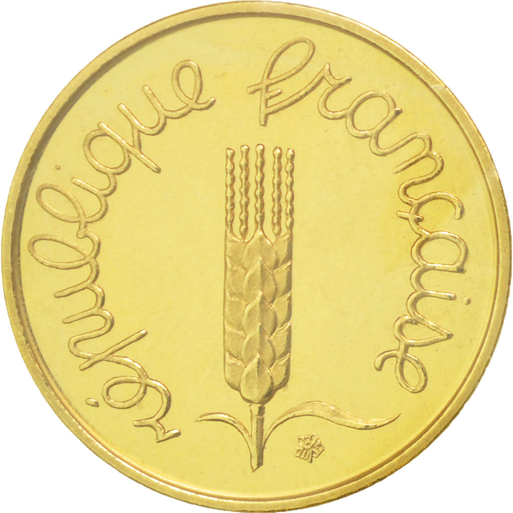 Coin, France, Centime, 1981, Paris, MS(65-70), Gold, KM:P685, Gadoury:4.P3
