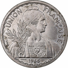 Indochina francesa, 1 Piastre, 1946, Paris, ESSAI, Cobre - níquel, EBC+, KM:E42