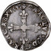 Francia, Charles X, 1/4 Ecu, 1594, Nantes, Argento, MB+, Gadoury:521