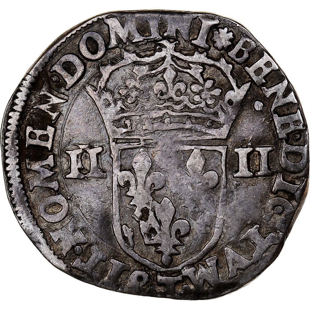 Francia, Charles X, 1/4 Ecu, 1594, Nantes, Argento, MB+, Gadoury:521