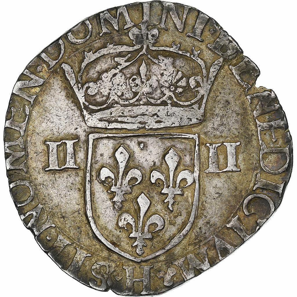 França, Henri IV, 1/4 Ecu, 1600, La Rochelle, Prata, VF(30-35), Sombart:4686