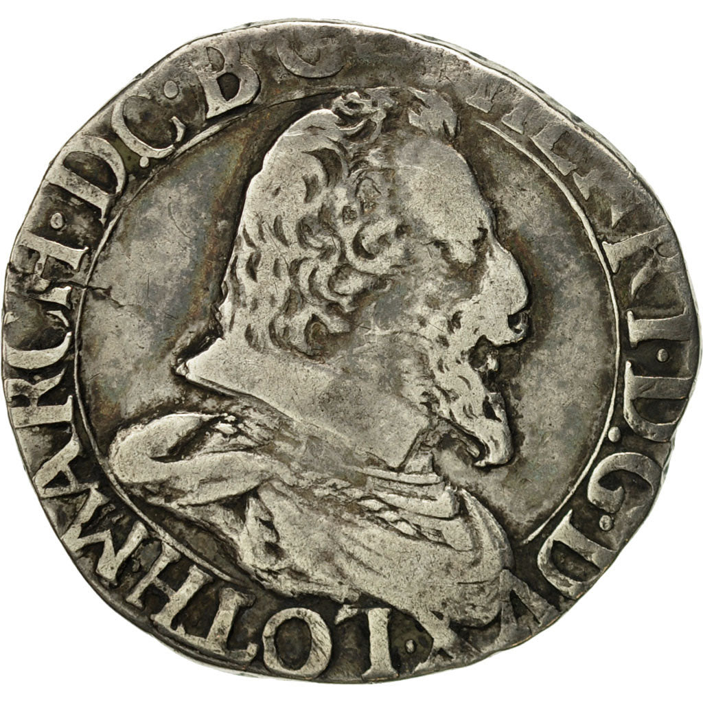 Coin, France, LORRAINE, Henri Ier, Teston, Undated, Nancy, VF(30-35), Silver