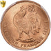 Cameroon, 50 Centimes, 1943, Pretoria, PCGS, MS66RD, Bronze, KM:6