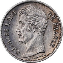 Francja, Charles X, 1/4 Franc, 1829, Paris, Srebro, AU(55-58), Gadoury:353