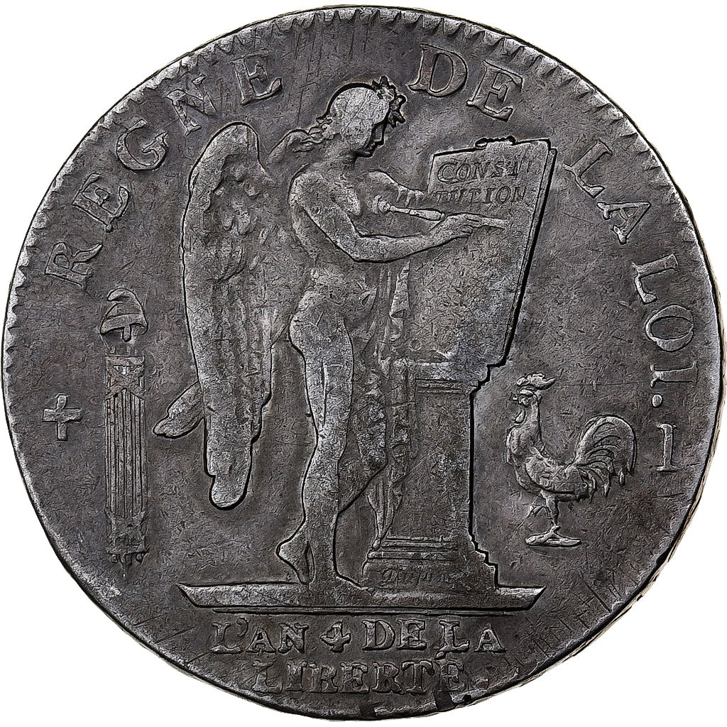 Frankrijk, Louis XVI, Écu de 6 livres françois, 1792 / AN 4, Limoges, Zilver