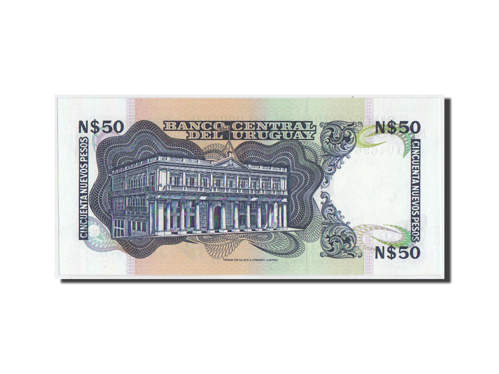 Banknote, Uruguay, 50 Nuevos Pesos, 1989, KM:61a, UNC(65-70)