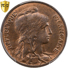 France, 5 Centimes, Daniel-Dupuis, 1920, Paris, Bronze, PCGS, MS64RB