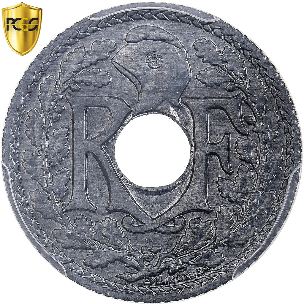 France, 10 Centimes, Lindauer, .1941., Paris, Zinc, PCGS, MS66, Gadoury:288c
