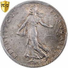 France, 50 Centimes, Semeuse, 1909, Paris, Silver, PCGS, MS64, Gadoury:420