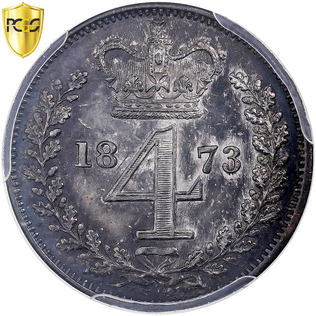 Großbritannien, Victoria, 4 Pence, Maundy, 1873, Silber, PCGS, PL65
