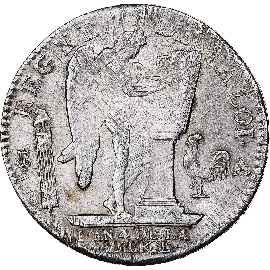 Frankrijk, Louis XVI, Écu de 6 livres françois, 1792 / AN 4, Paris, Zilver