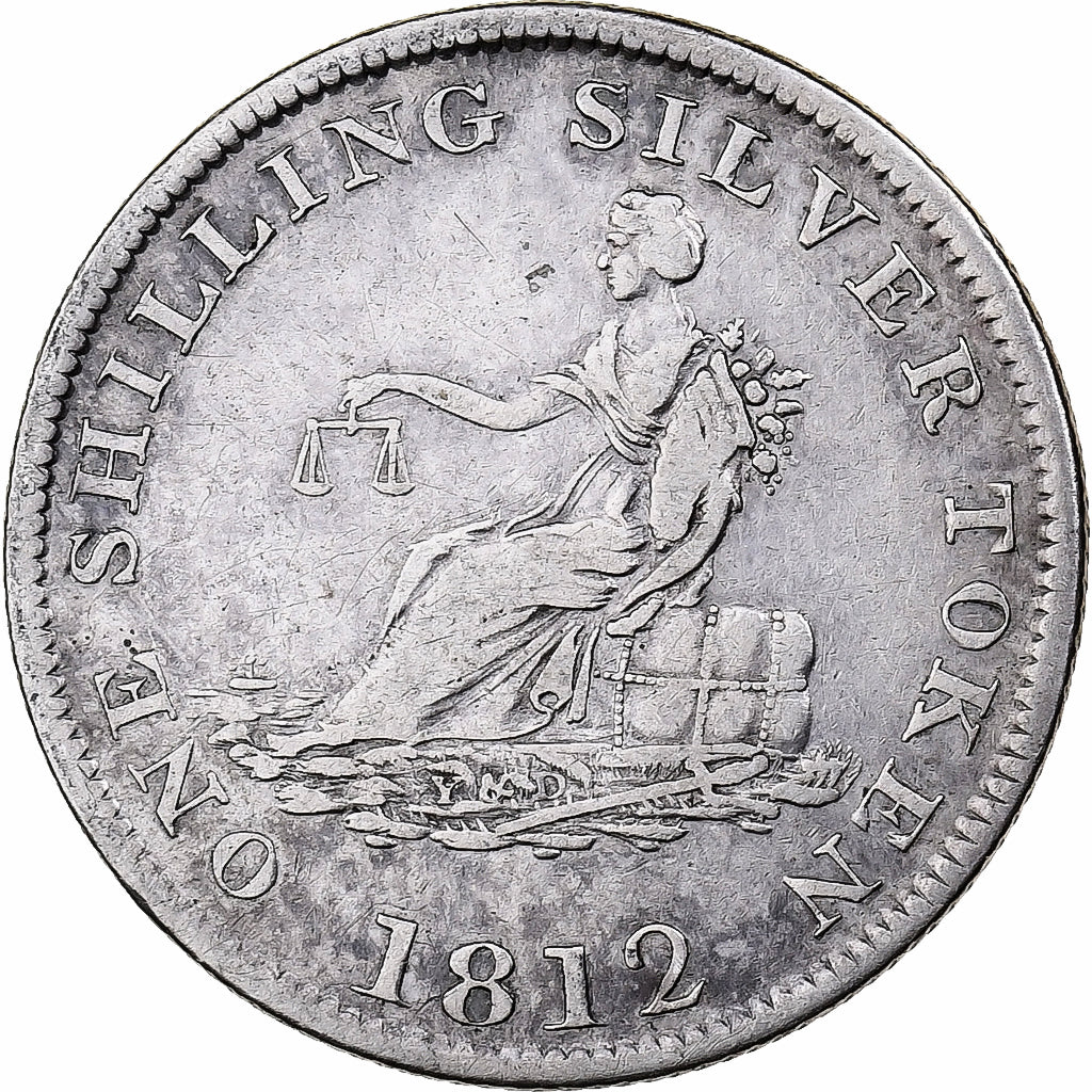 Great Britain, Shilling, Silver Token, John Smalpage & Lumb, 1812, Leeds