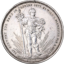 Suiza, 5 Francs, Festival de tir de Bâle, 1879, Bern, Plata, MBC, KM:S14
