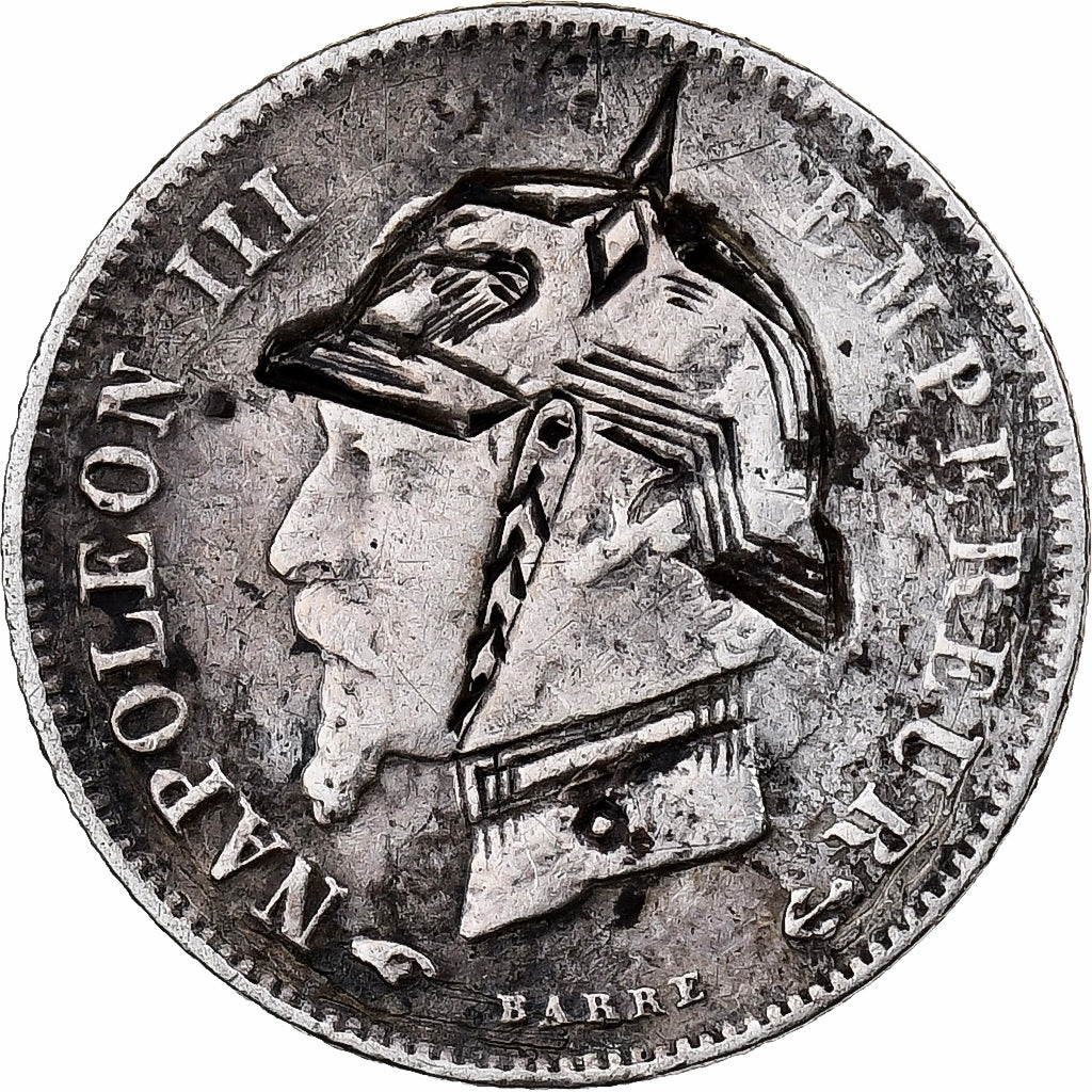 France, 20 Centimes, Napoléon III, Satirique, 186[?], Paris, Silver, VF(30-35)