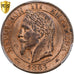 France, Napoleon III, 5 Centimes, 1865, Paris, Bronze, PCGS, MS63RB