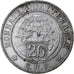 Francia, 20 Francs, Monnaie Inaltérable E.H.F, 1896, Paris, ESSAI, Alpacca