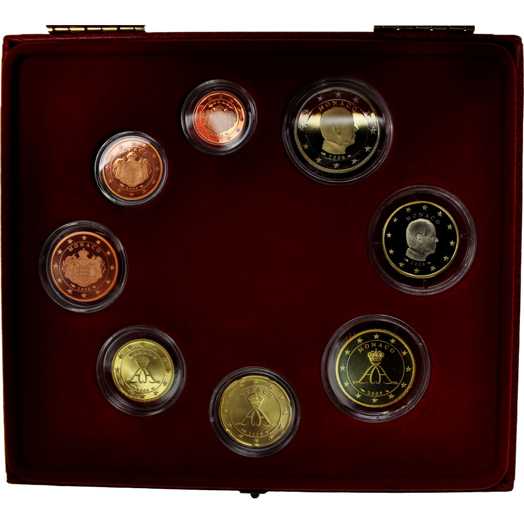 Monaco, Albert II, Coffret 1c. à 2€, BE, 2006, MDP, FDC