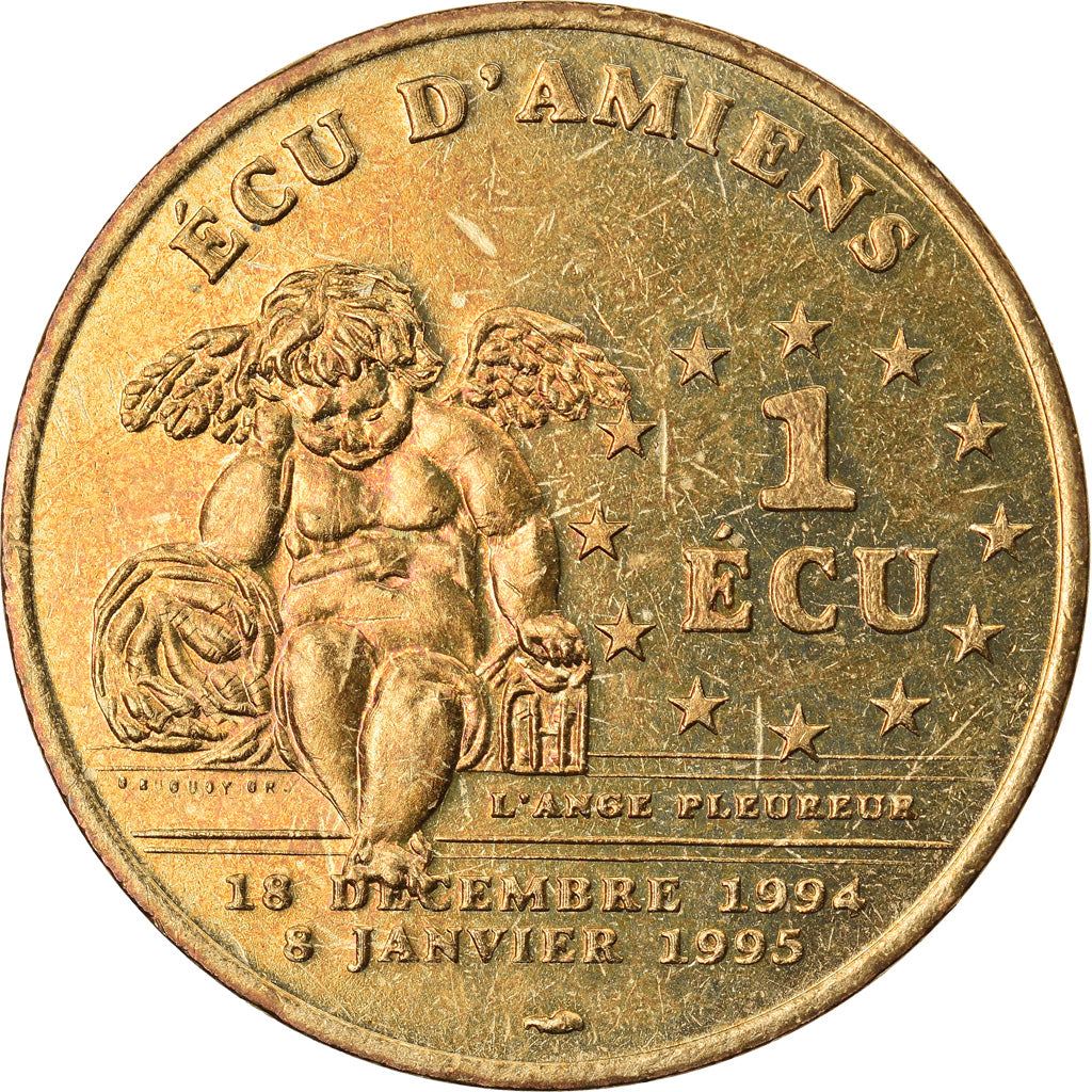 Francia, medalla, 1 Ecu d'Amiens, Cathédrale, 1994, SC, Cobre