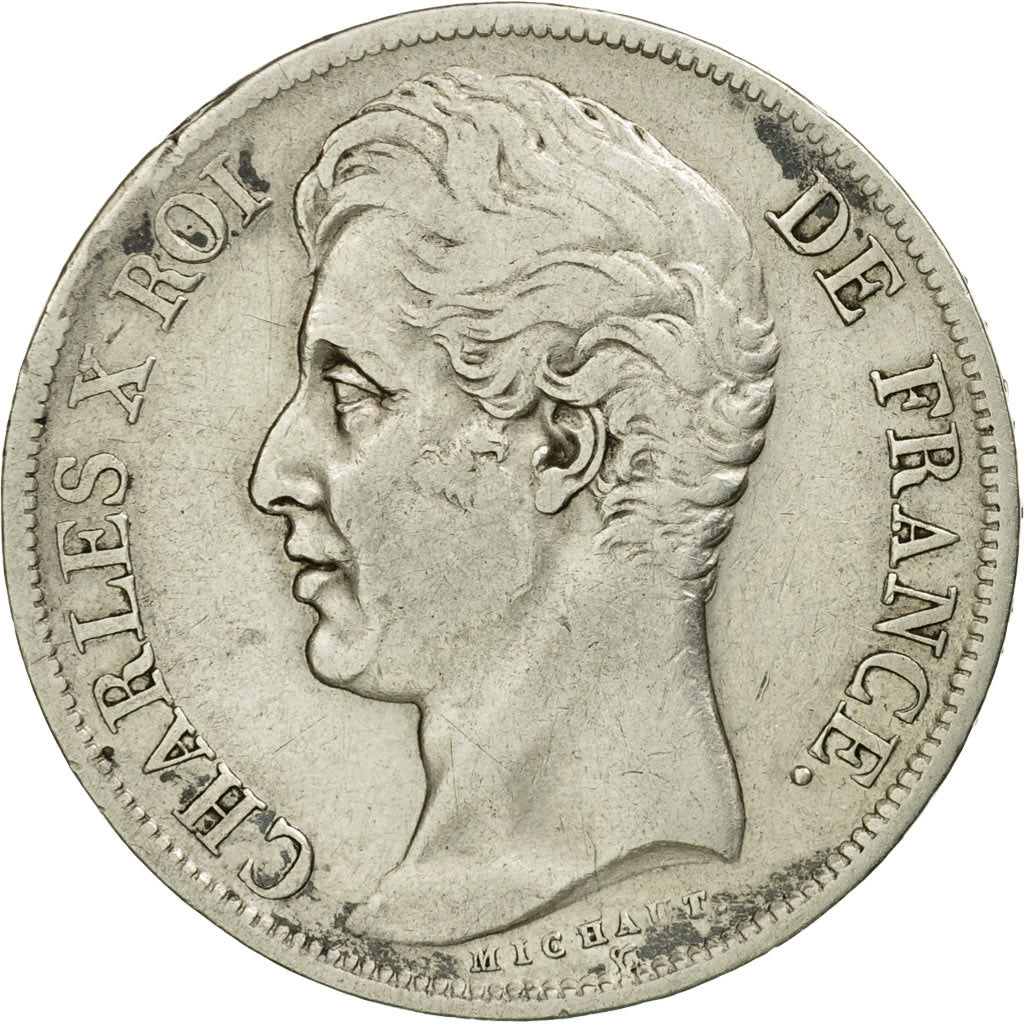 Münze, Frankreich, Charles X, 2 Francs, 1826, La Rochelle, S+, Silber