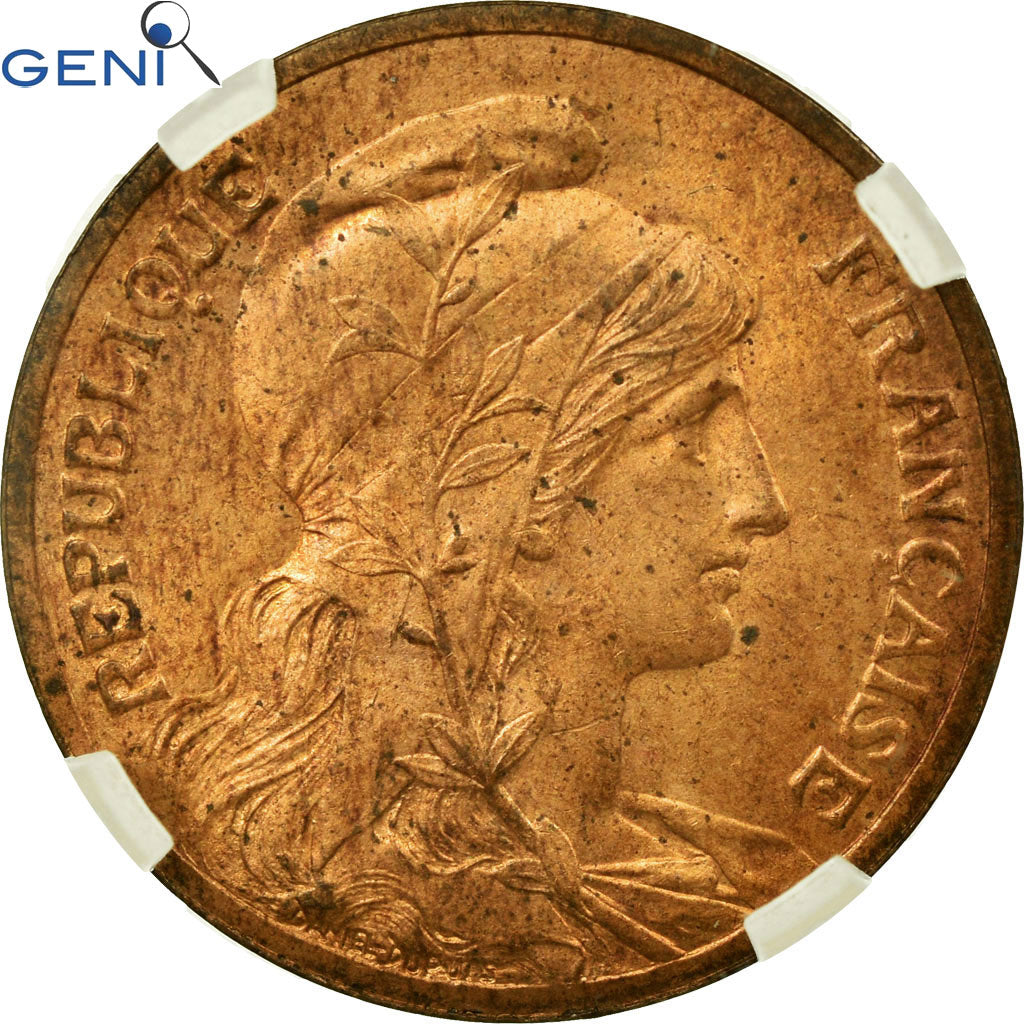 Moneda, Francia, Dupuis, 5 Centimes, 1898, Paris, GENI, MS63RB, Bronce, KM:842
