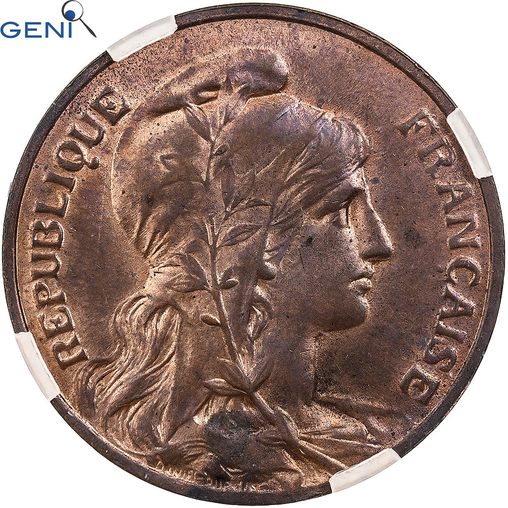 Coin, France, Dupuis, 10 Centimes, 1913, Paris, GENI, MS62RB, Bronze, KM:843