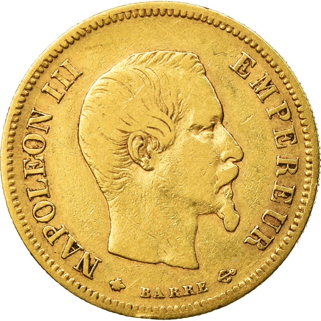 Frankrijk, 10 Francs, Napoléon III, 1855, Strasbourg, Goud, FR, Gadoury:1014