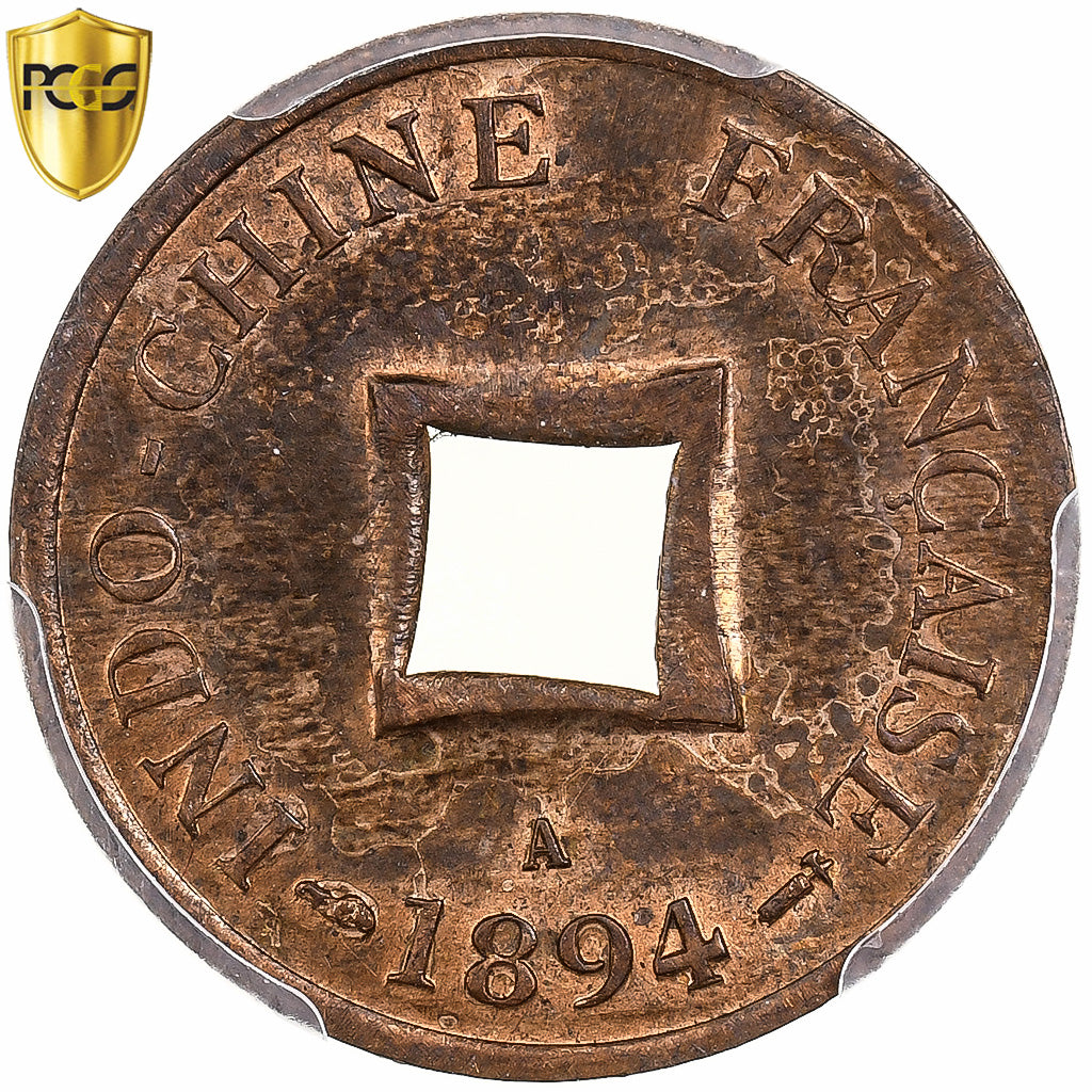 Indocina francese, Sapèque, 1894, Paris, Bronzo, PCGS, MS63RB, Lecompte:10