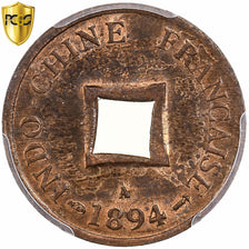 Indocina francese, Sapèque, 1894, Paris, Bronzo, PCGS, MS63RB, Lecompte:10