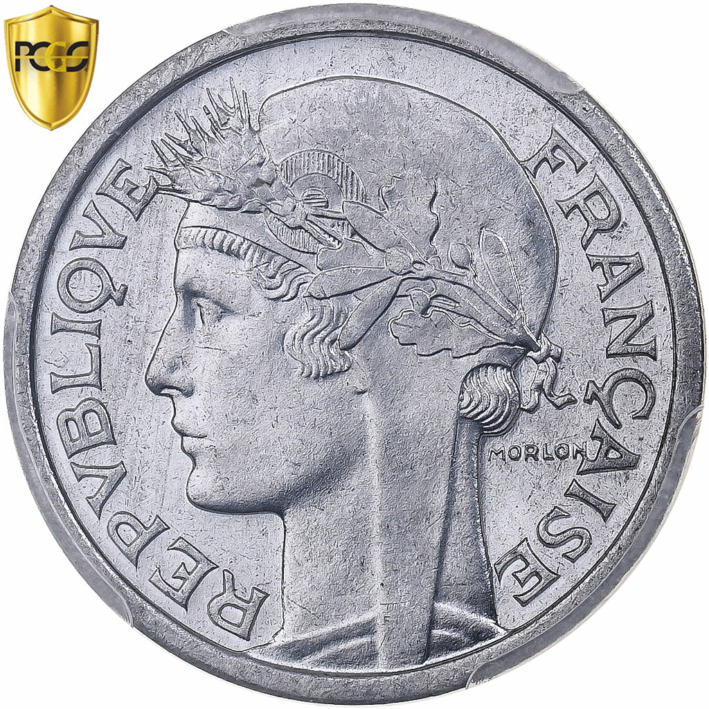 Frankreich, Franc, Morlon, 1957, Paris, Aluminium, PCGS, MS65, Gadoury:473b