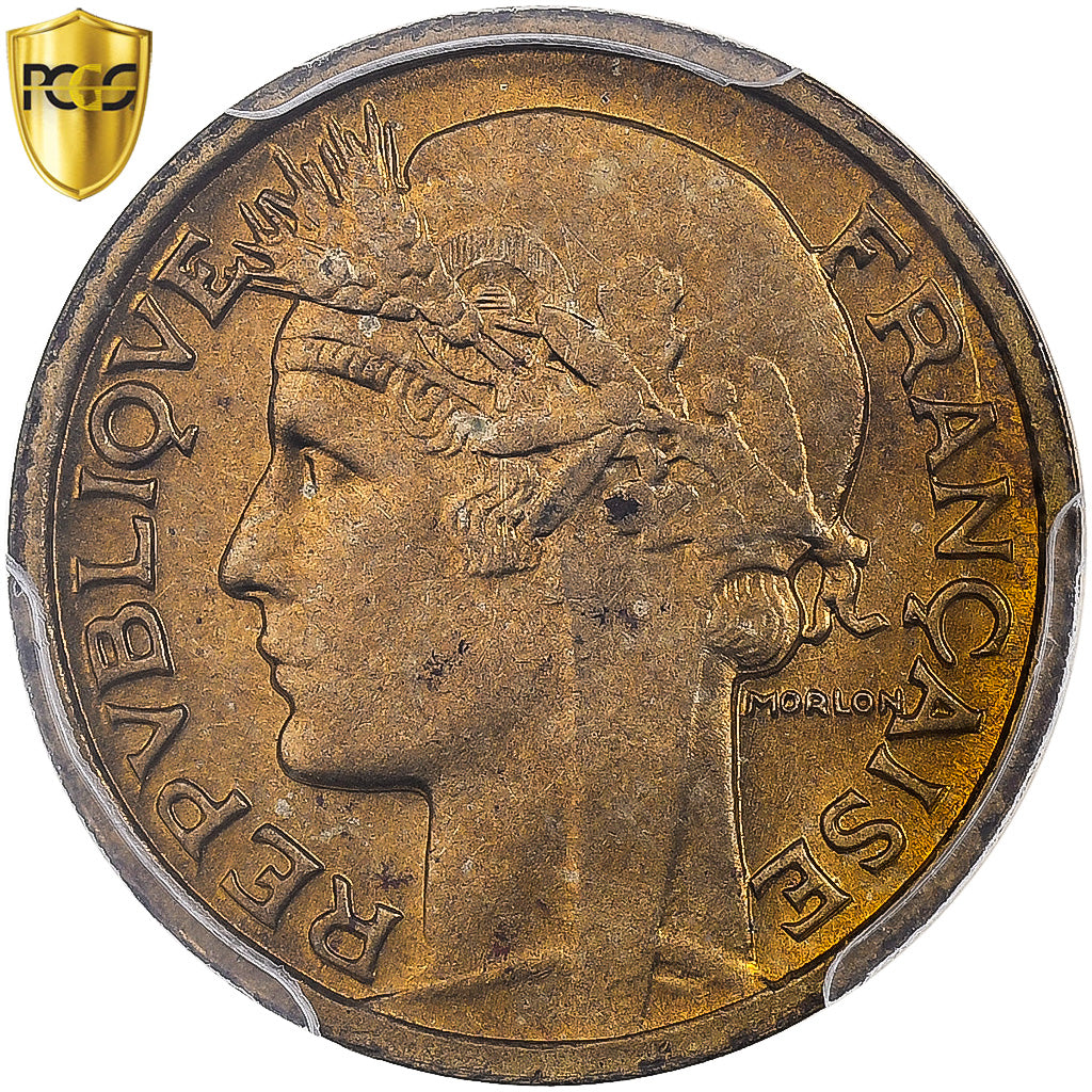 France, 50 Centimes, Morlon, 1939, Paris, Aluminum-Bronze, PCGS, MS66