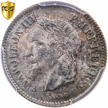 France, Napoléon III, 20 Centimes, 1867, Paris, Argent, PCGS, MS65