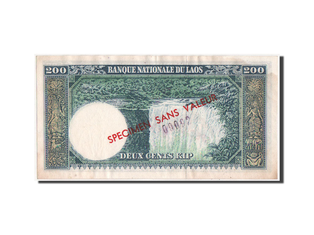 Banknote, Lao, 200 Kip, 1963, KM:13s1, UNC(63)