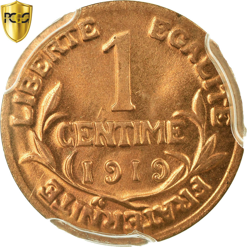 Coin, France, Dupuis, Centime, 1919, Paris, PCGS, MS66RD, Bronze, KM:840